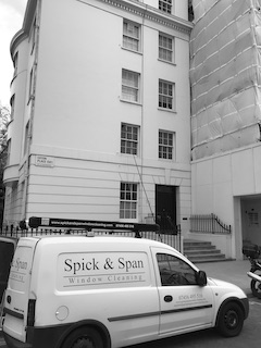 Window cleaner in Eaton Place SW1V