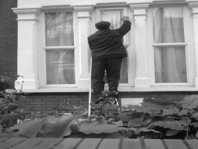 Traditional residential window cleaner