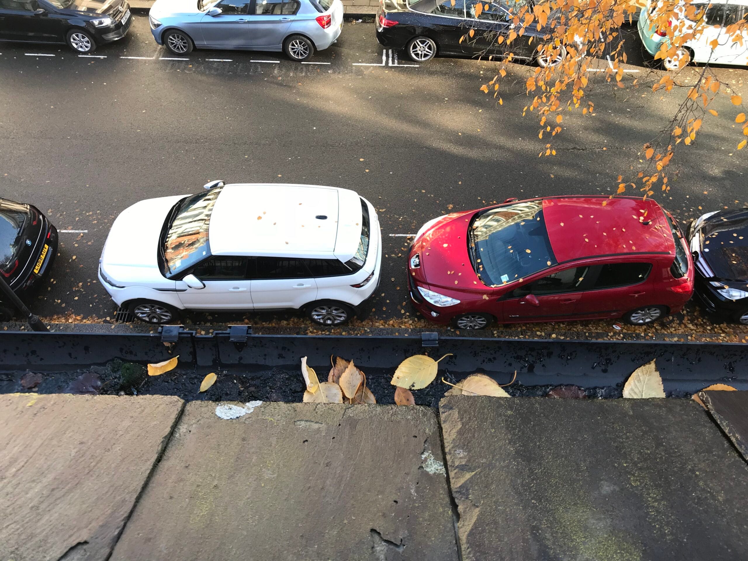 Gutter before cleaning