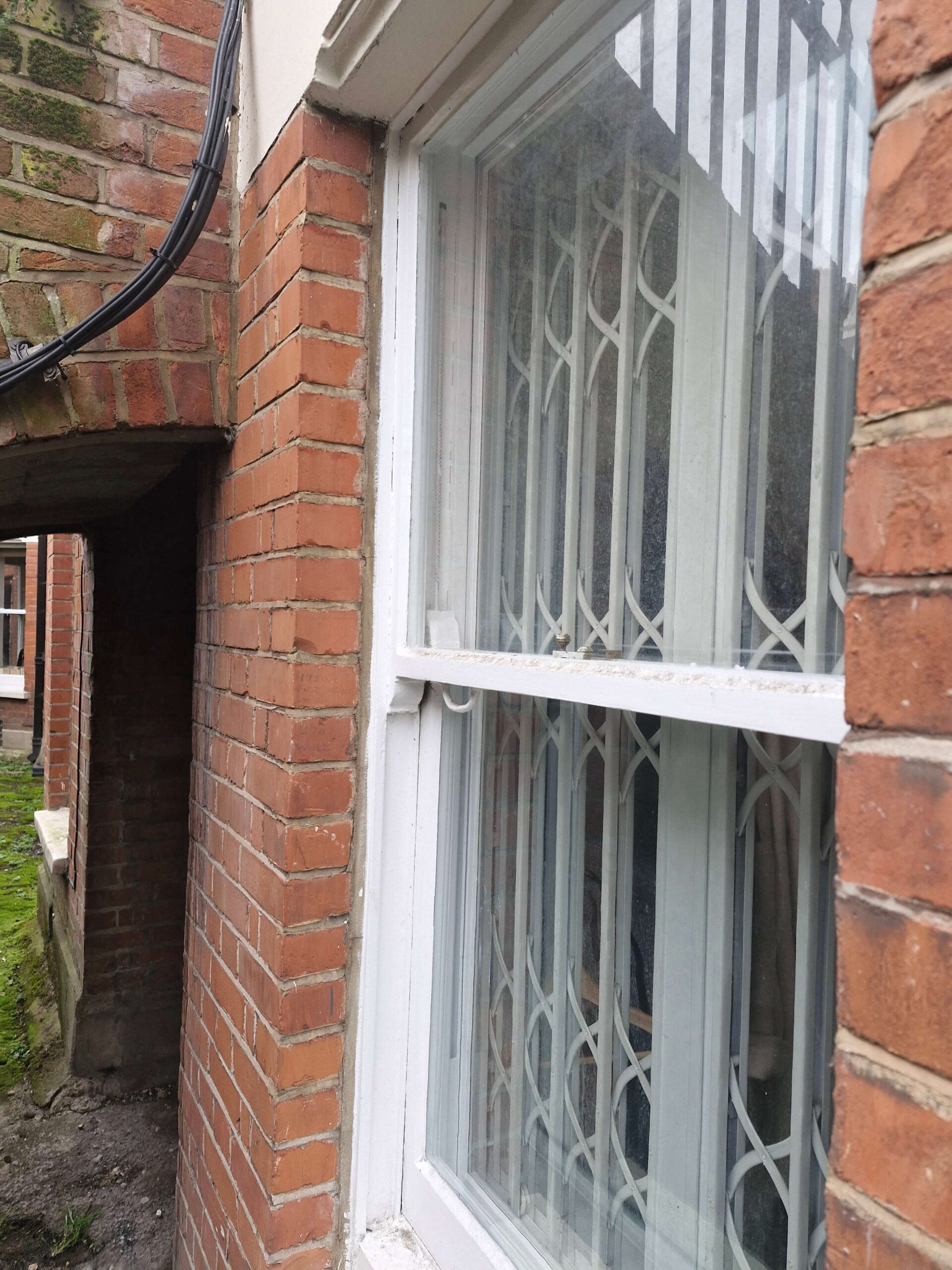 Sash window before cleaning in Fulham