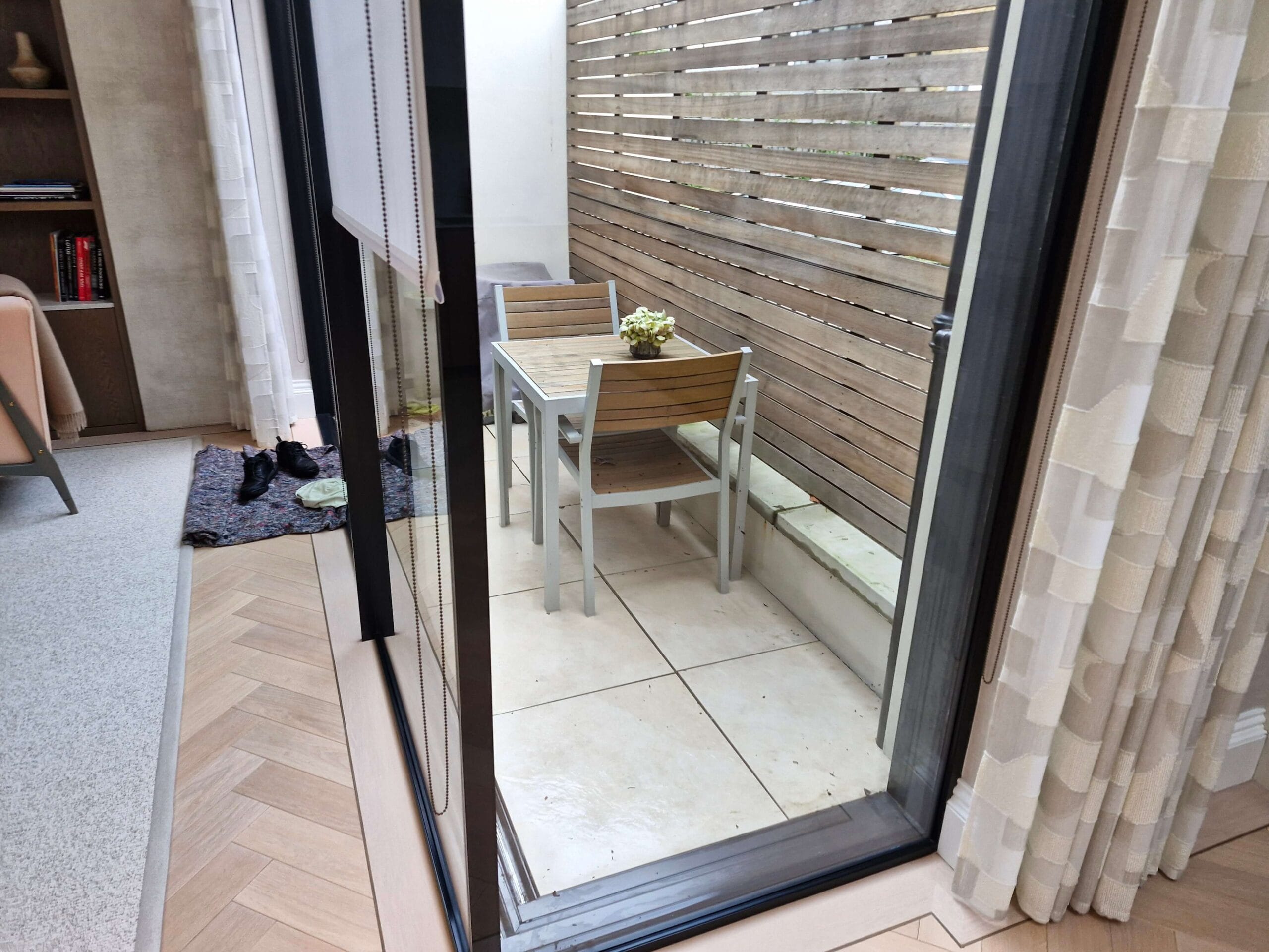 Small patio after jet washing