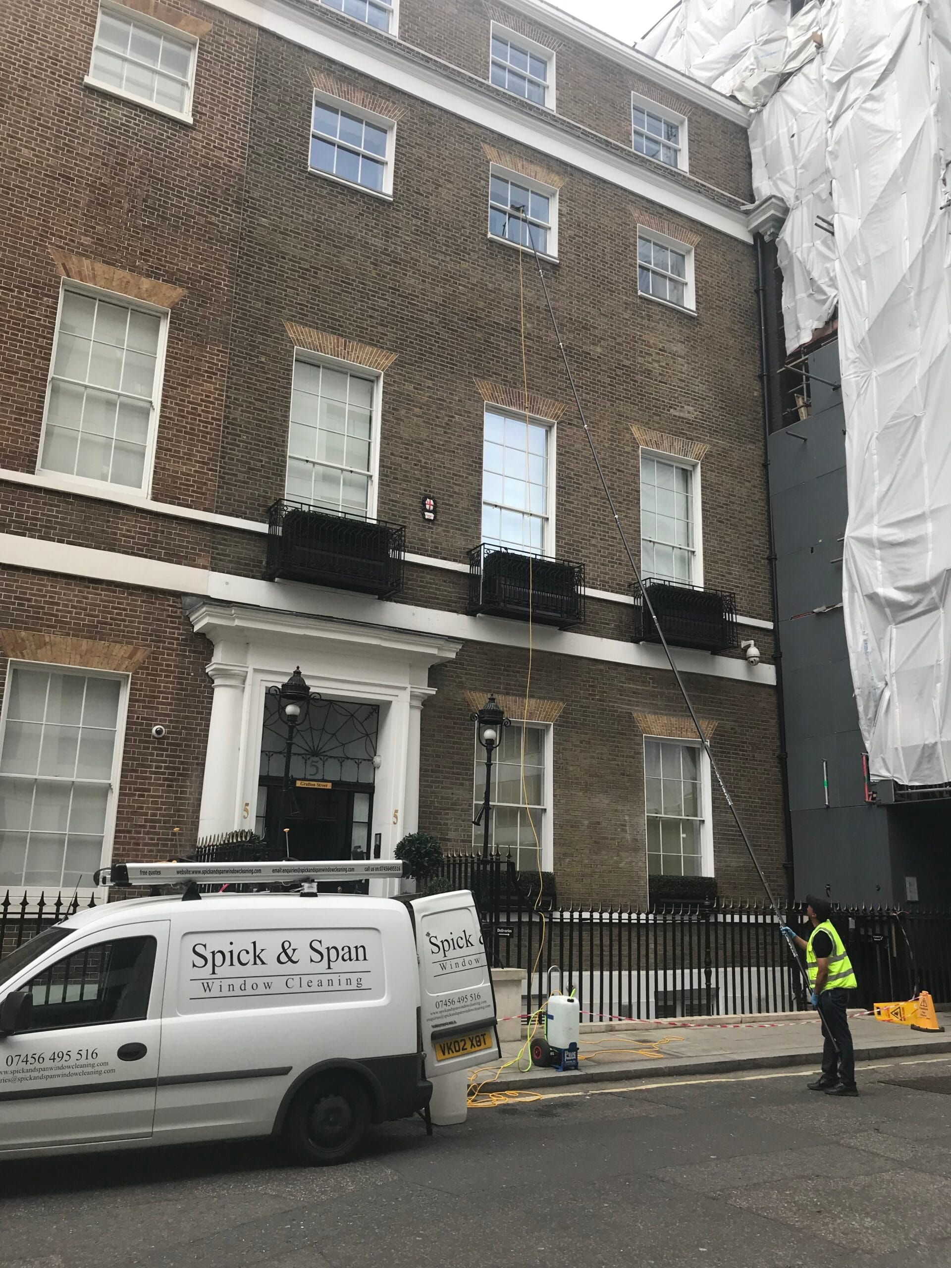 Window cleaning on Grafton Street, Mayfair